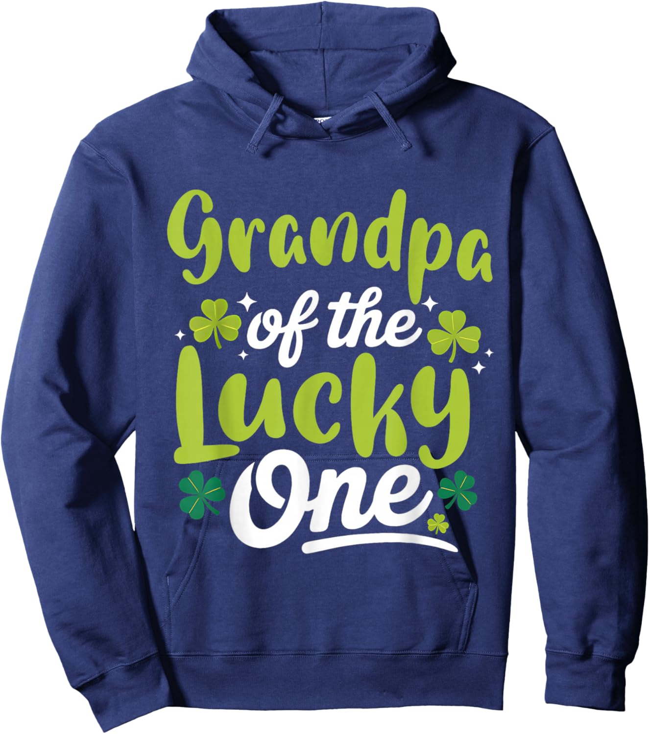 Grandpa of The Lucky One First Birthday St Patrick's Day Hoodie - Hoodie | Navy