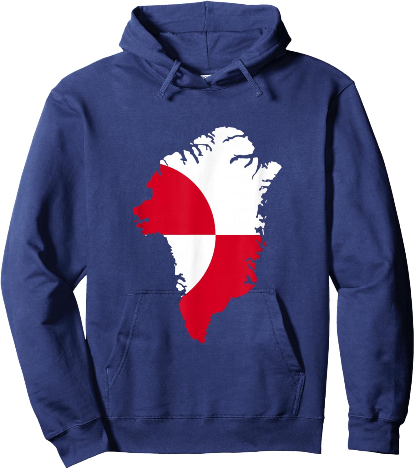 Greenland Flag Shirt, Greenland Map, Greenland Hoodie - Hoodie | Navy