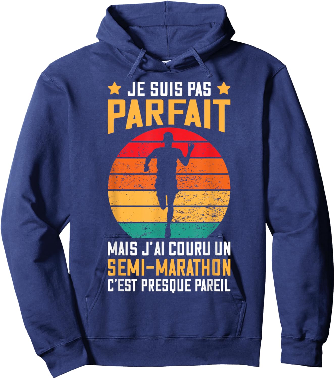 Semi Marathon | Perfect Finisher Running Message Funny Hoodie - Hoodie | Navy
