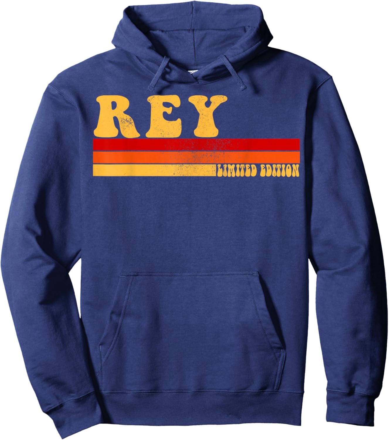 REY Name Personalized Idea Men Retro Vintage REY Hoodie - Hoodie | Navy