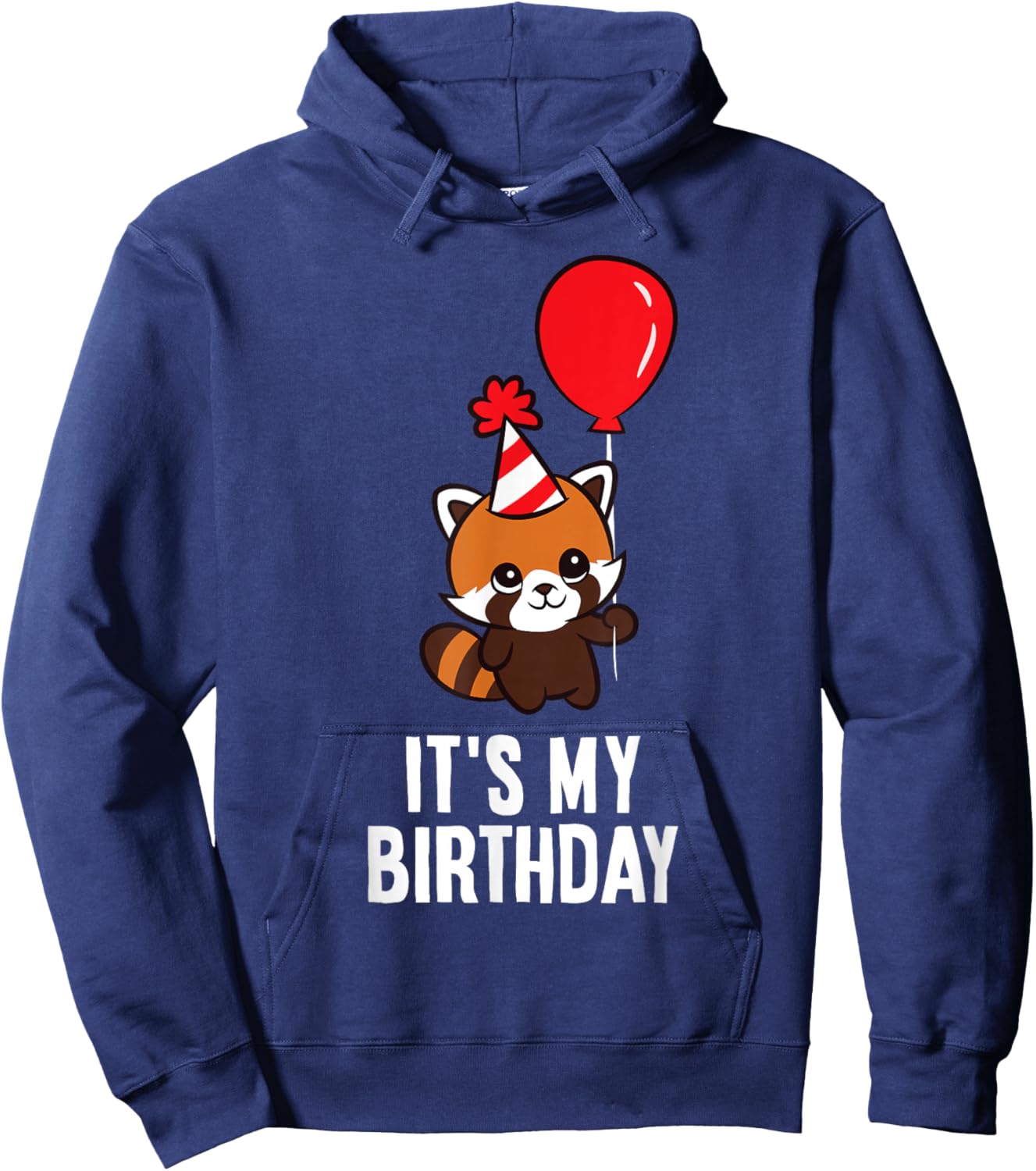 It's My Birthday Red Panda Birthday Party Hoodie - Hoodie | Navy