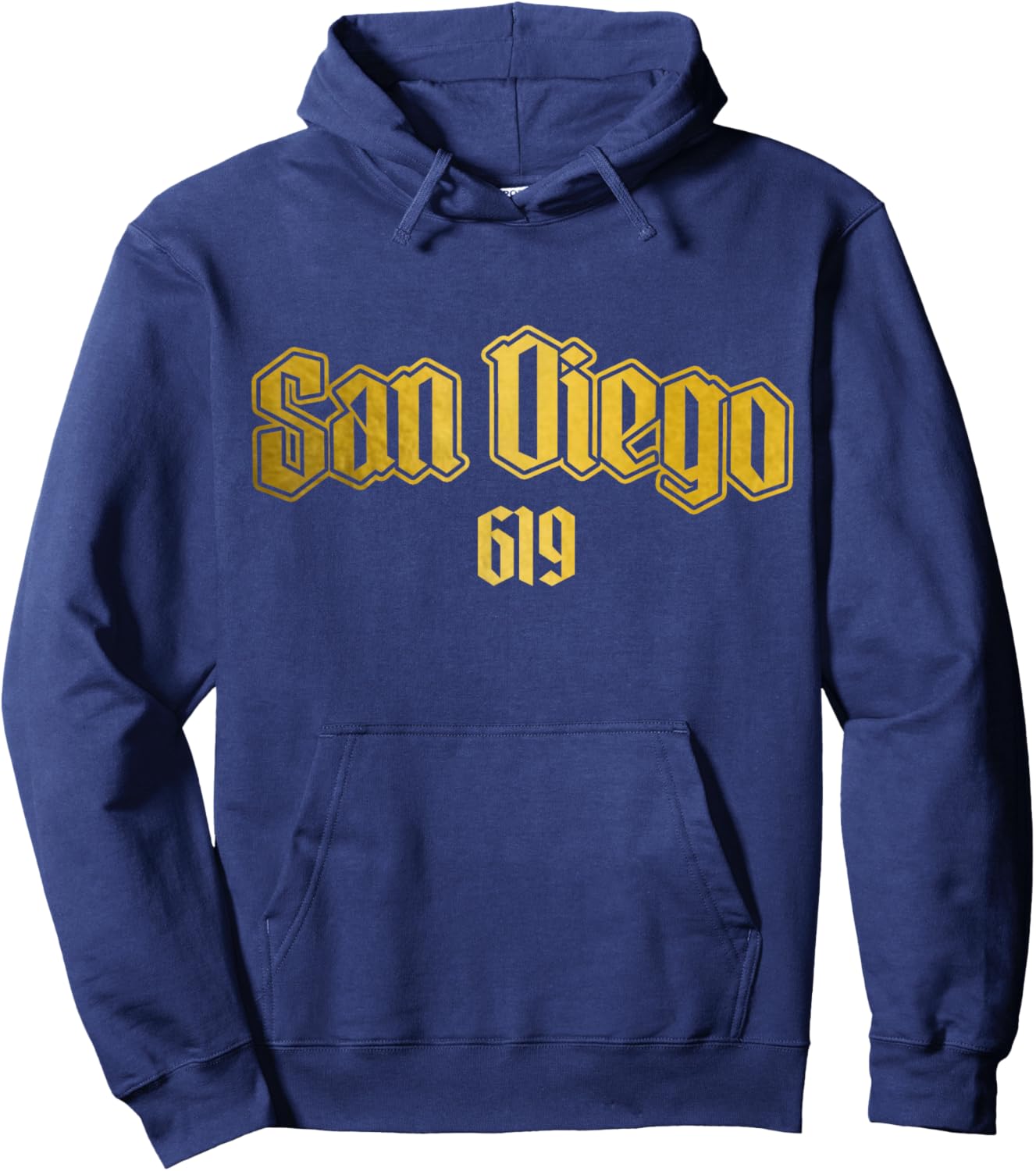 San Diego 619 Area Code Pride California Old School Hoodie - Hoodie | Navy