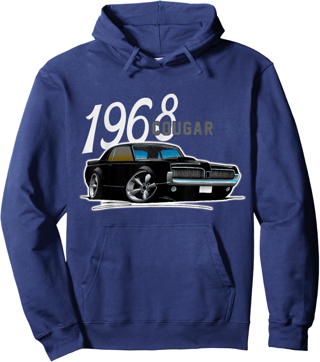 1968 68 Mercury classic Cougar Vinatge cars Hoodie - Hoodie | Navy