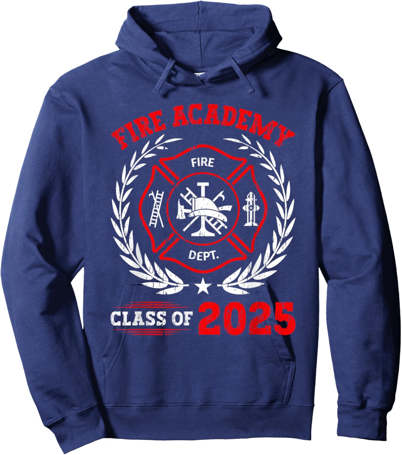 Fire Academy Class Of 2025 Graduation Future Firefighter Hoodie - Hoodie | Navy