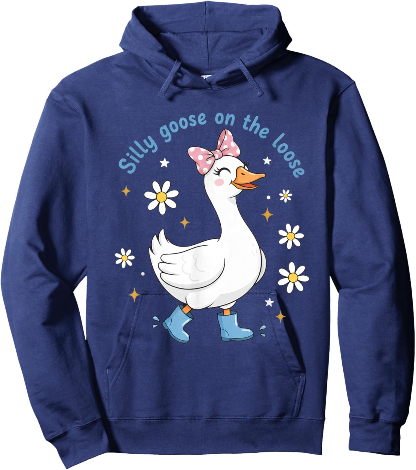Silly Goose On The Loose Funny Goose Humor for Animal Lovers Hoodie - Hoodie | Navy