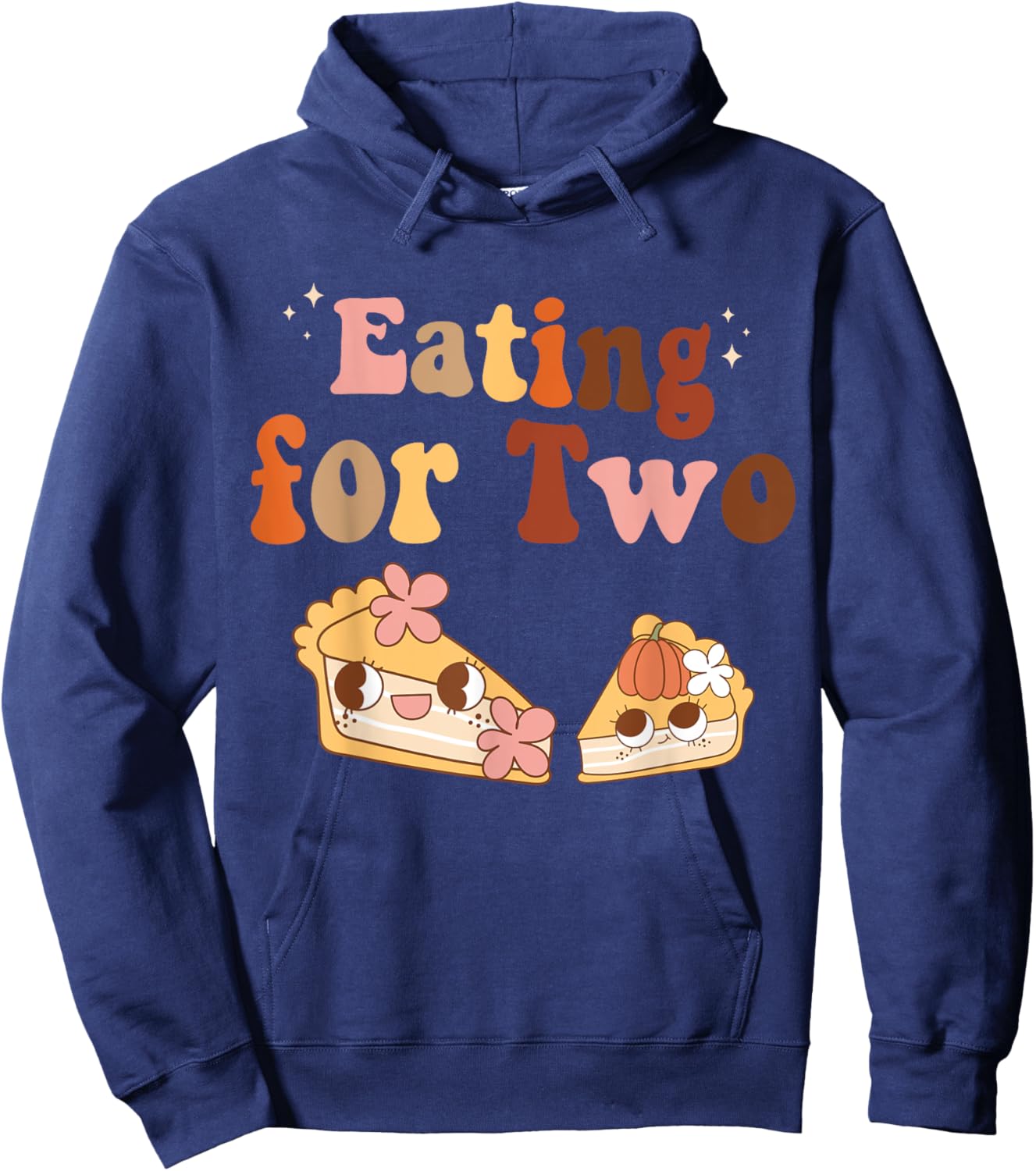 Eating for Two Pie Fall Pregnancy Announcement Women Hoodie - Hoodie | Navy