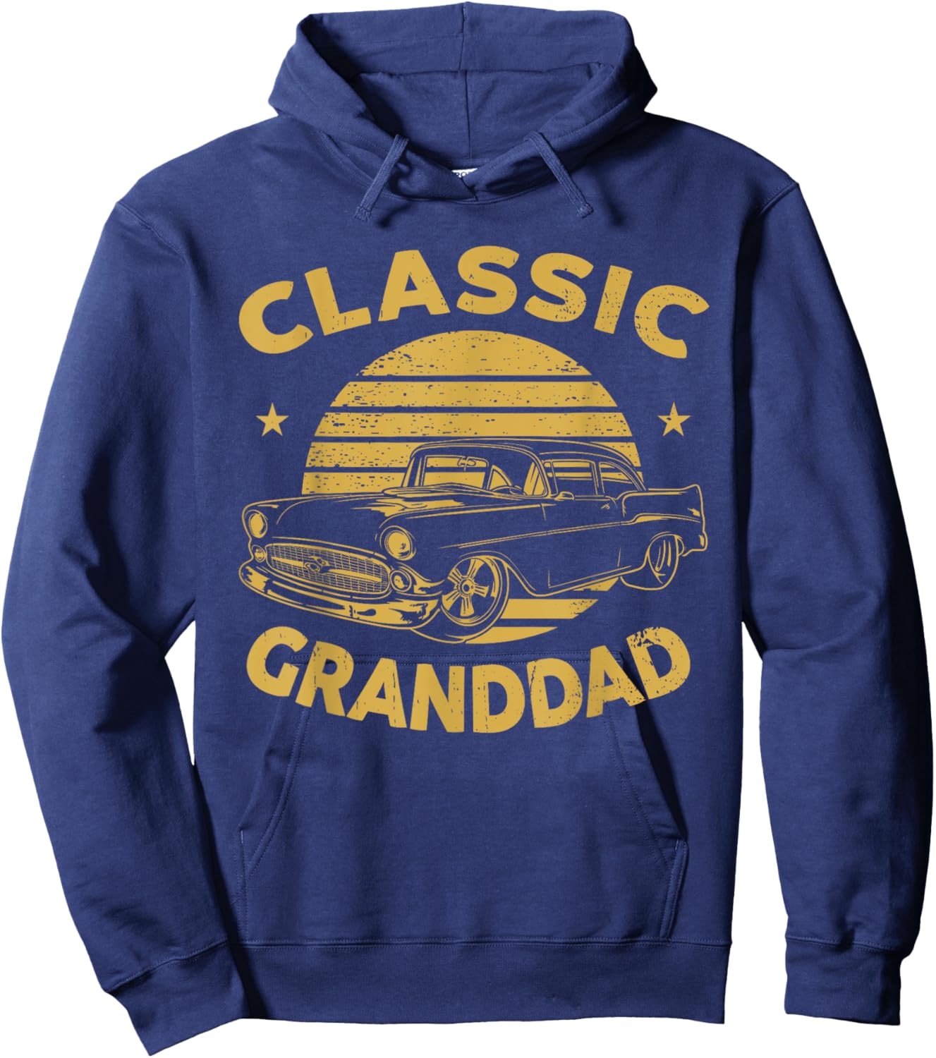 Granddad Vintage Retro Classic Funny Car Lover Enthusiast Hoodie - Hoodie | Navy