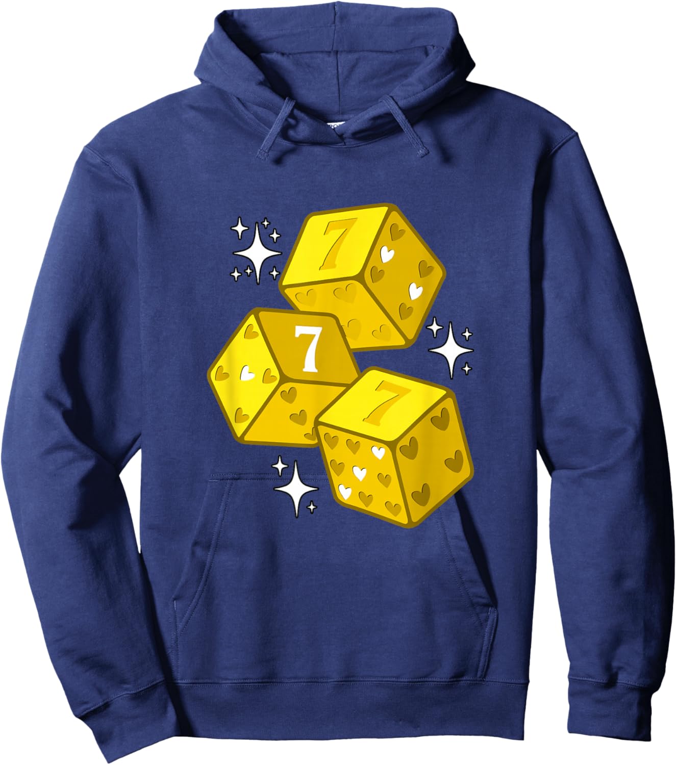University Varsity-Gold Color Lucky Heart Varsity-Gold Hoodie - Hoodie | Navy