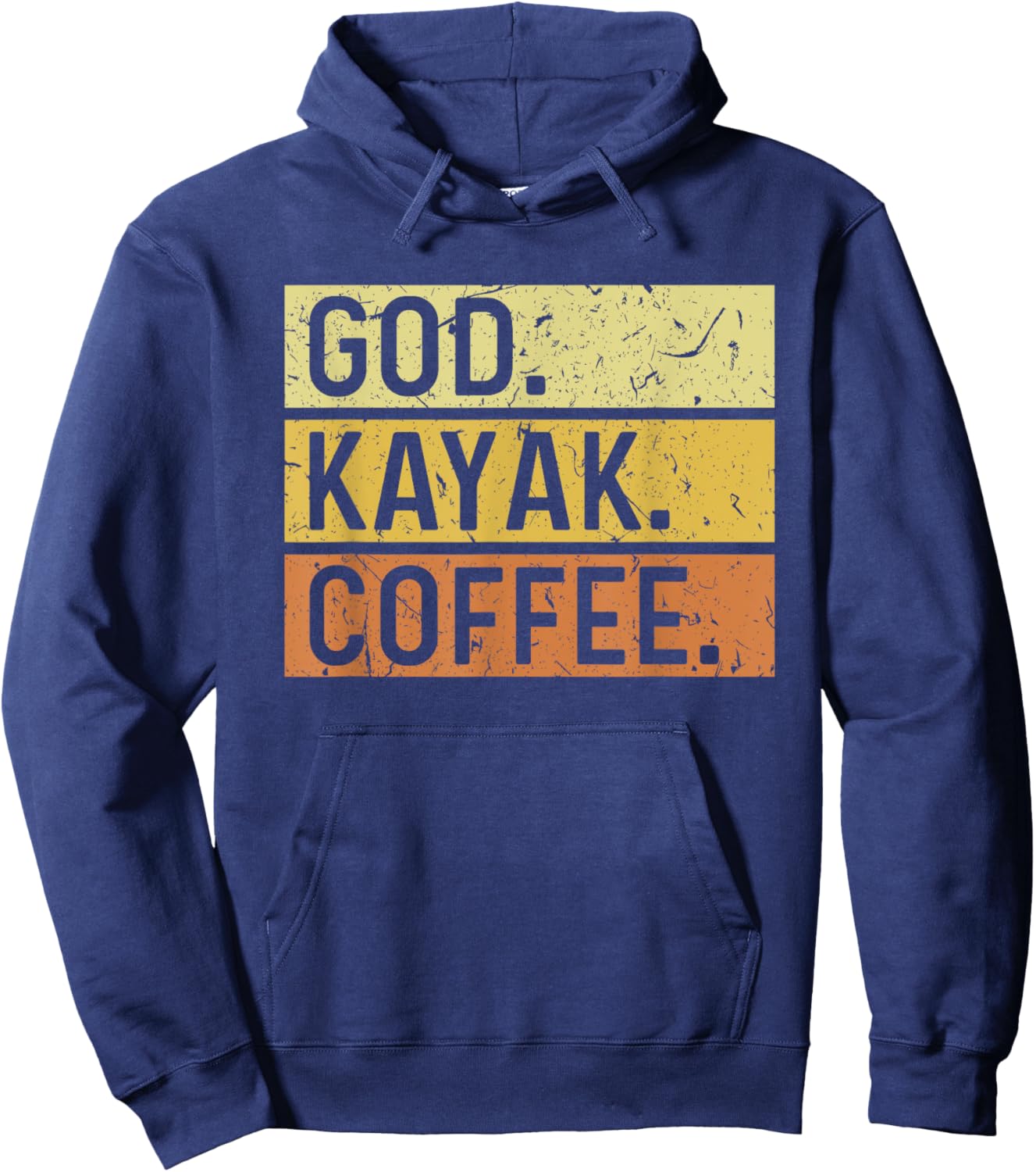 God Kayak Coffee Jesus Kayaking Kayaker Hoodie - Hoodie | Navy