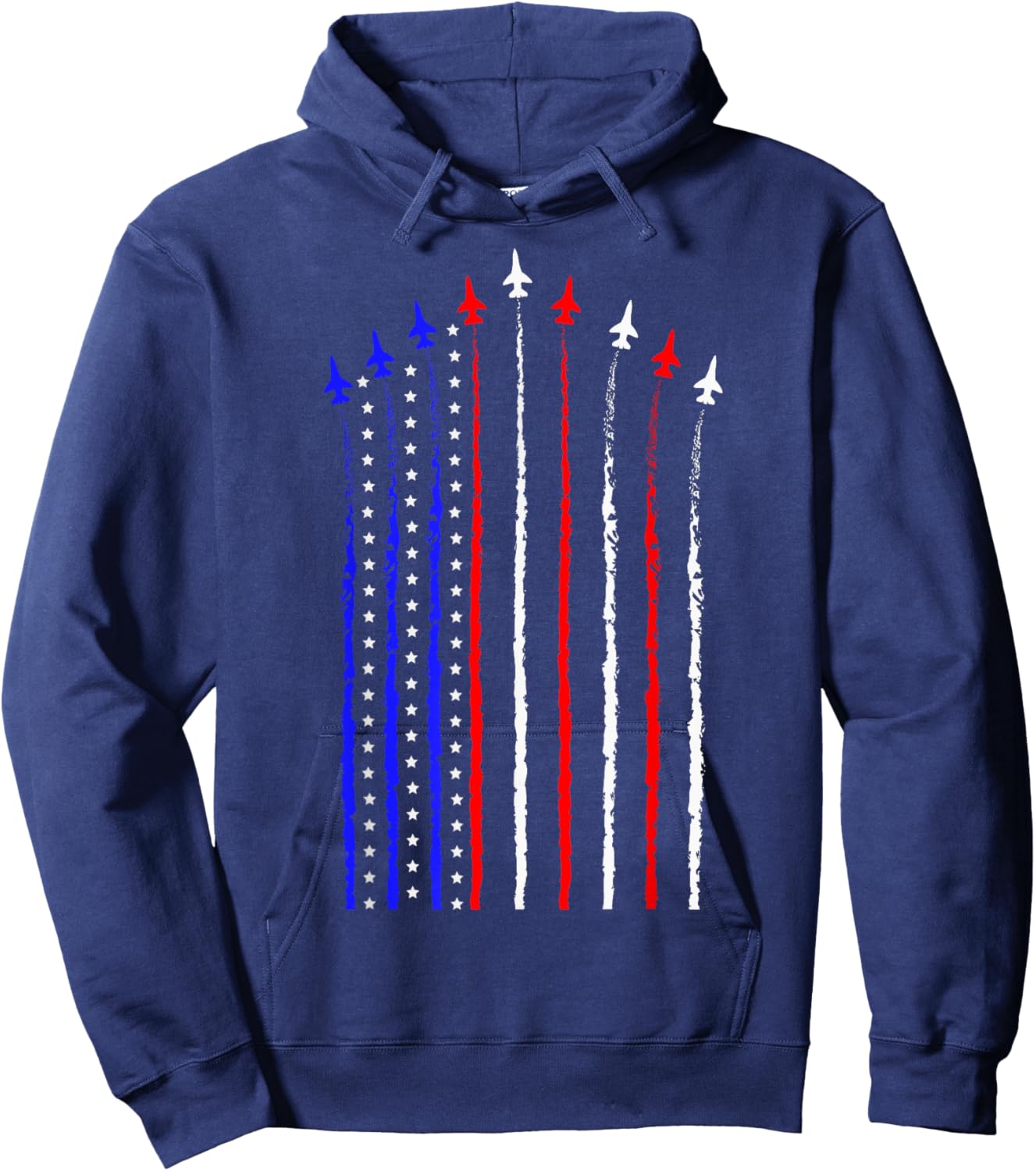 Patriot July 4th Fighter Jets Airplane USA Flag Kid Boy Hoodie - Hoodie | Navy