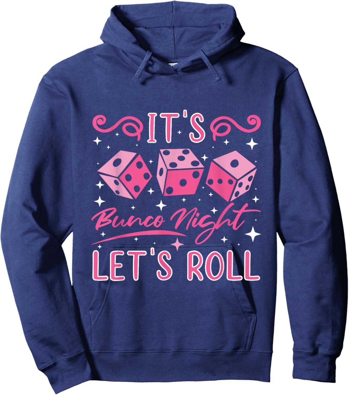 Let's Roll Bunco Game Night Hoodie - Hoodie | Navy