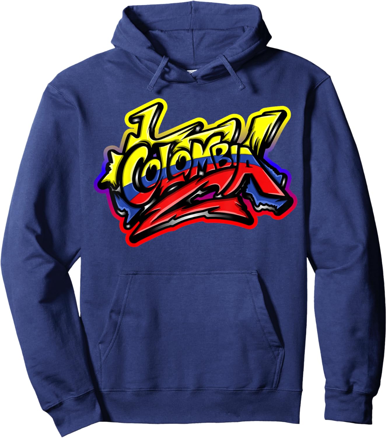Colombian Urban Streetwear Y2K Street Art Graffiti Colombia Hoodie - Hoodie | Navy