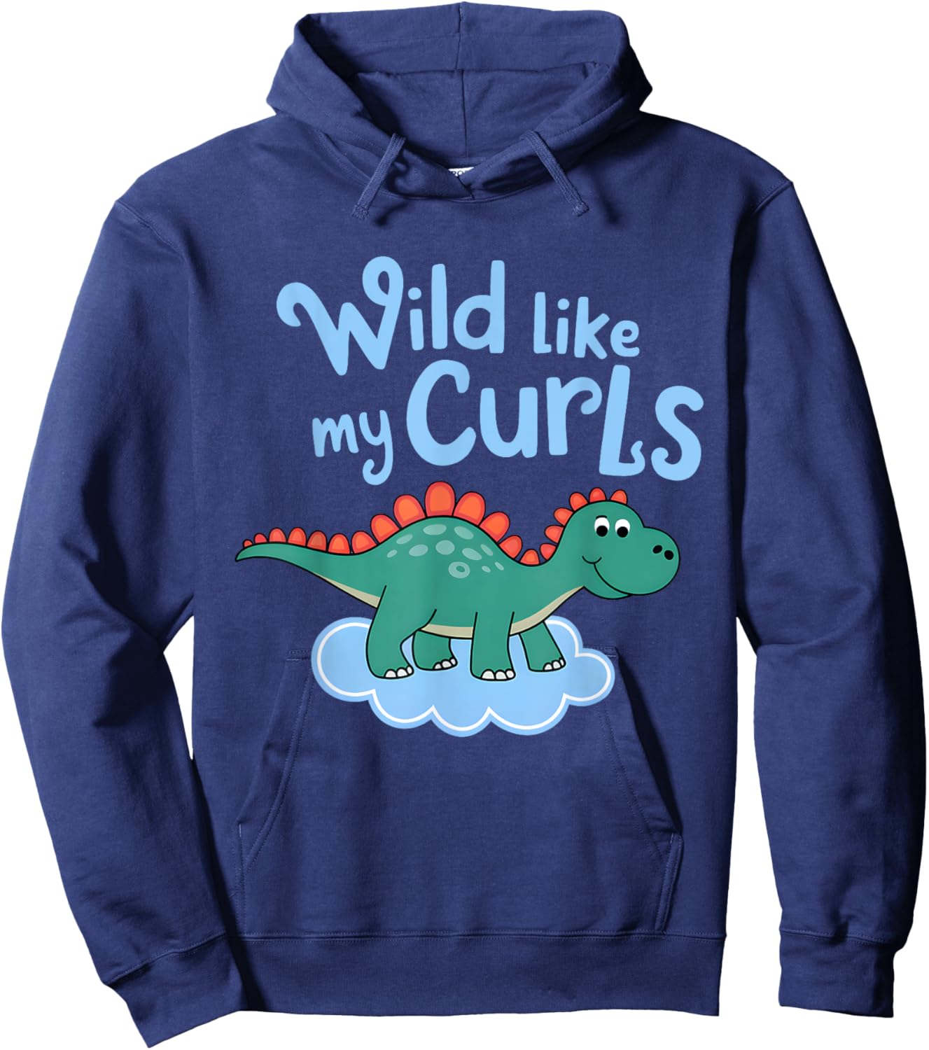 Wild Like My Curls Toddler Cute Curly Haired Hoodie - Hoodie | Navy