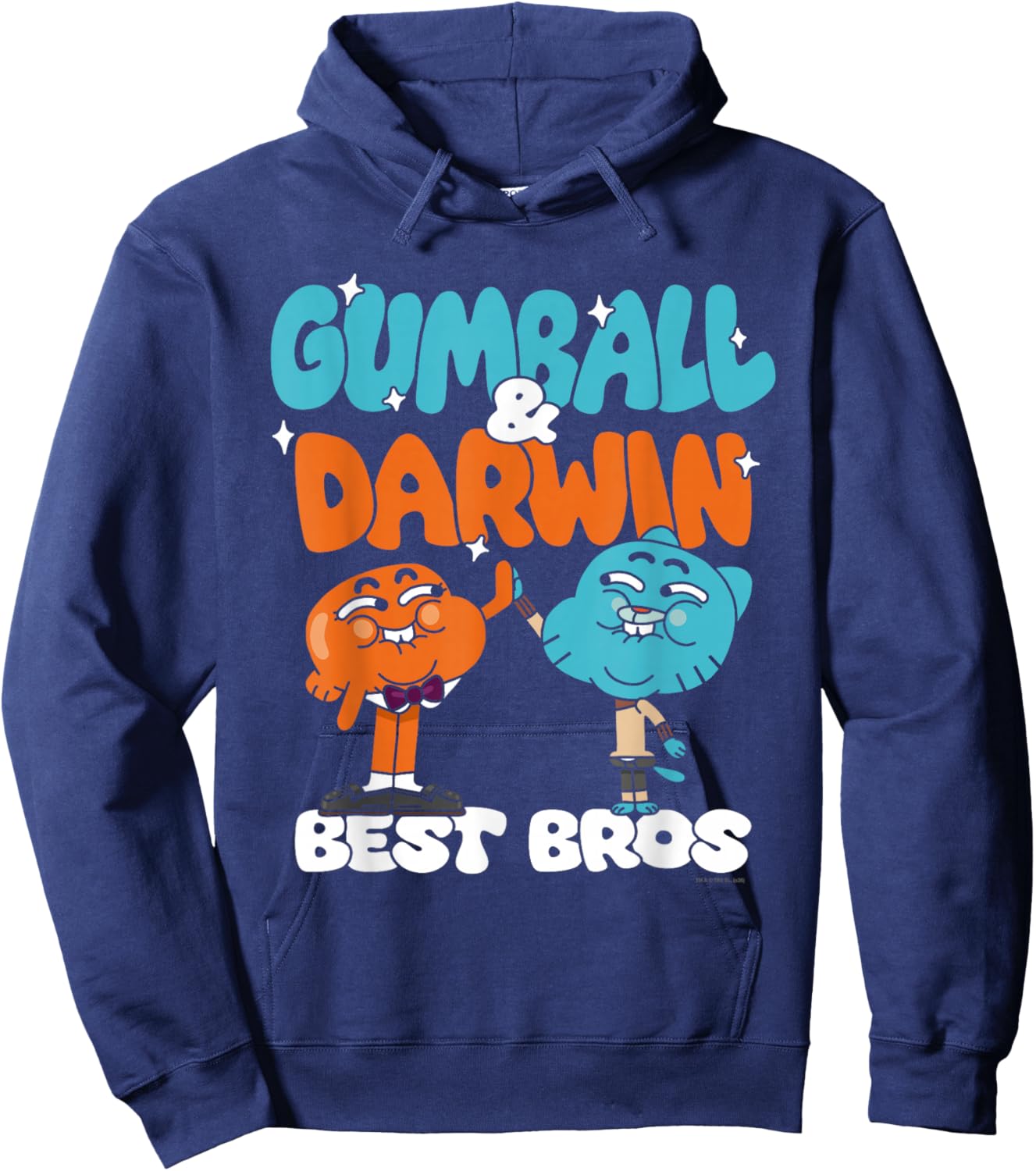 TAWOG Gumball and Darwin Best Bros Funny Cartoon Hoodie - Hoodie | Navy