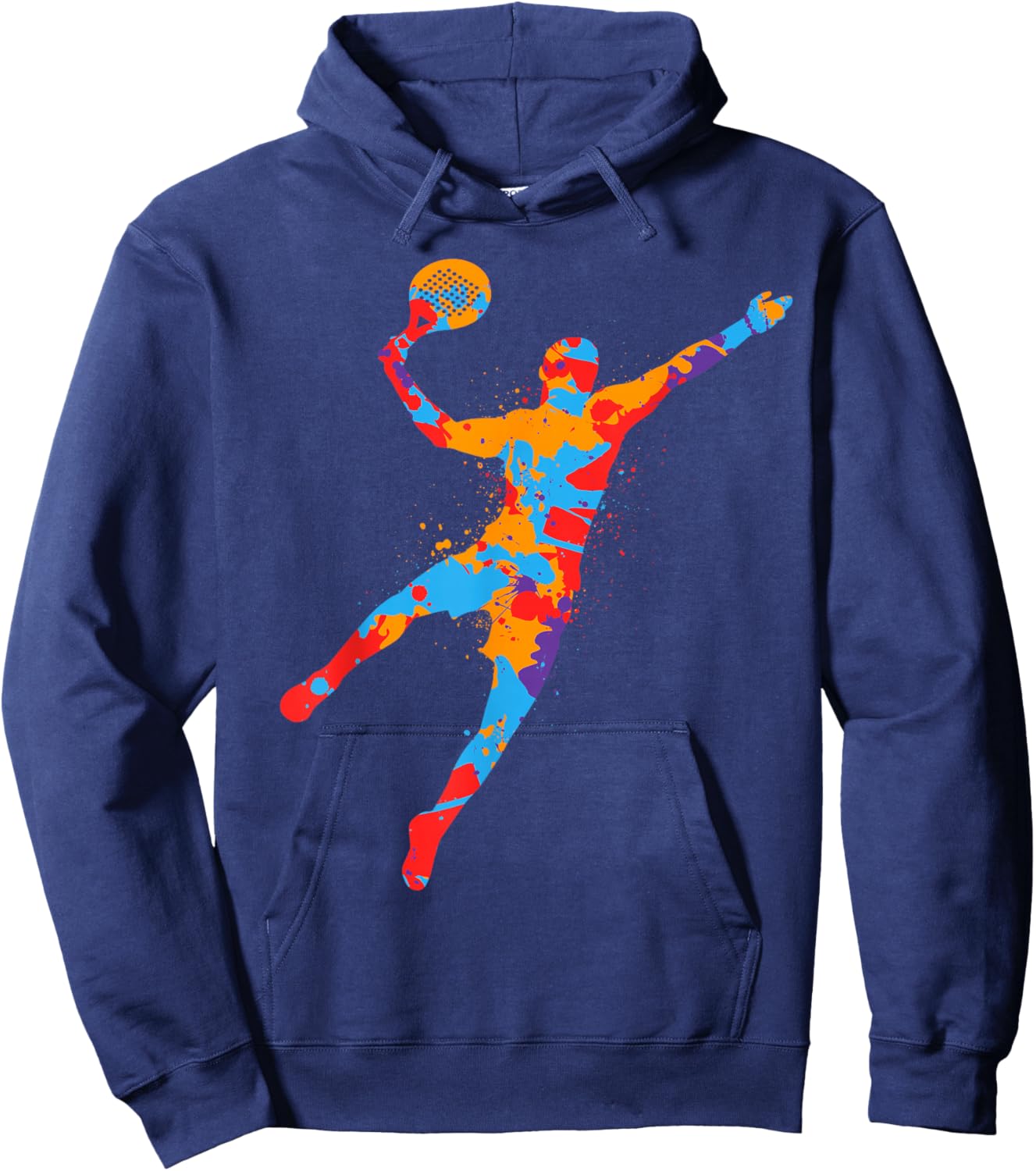 Padel Player Colorful Platform Tennis Paddleball Boys Padel Hoodie - Hoodie | Navy