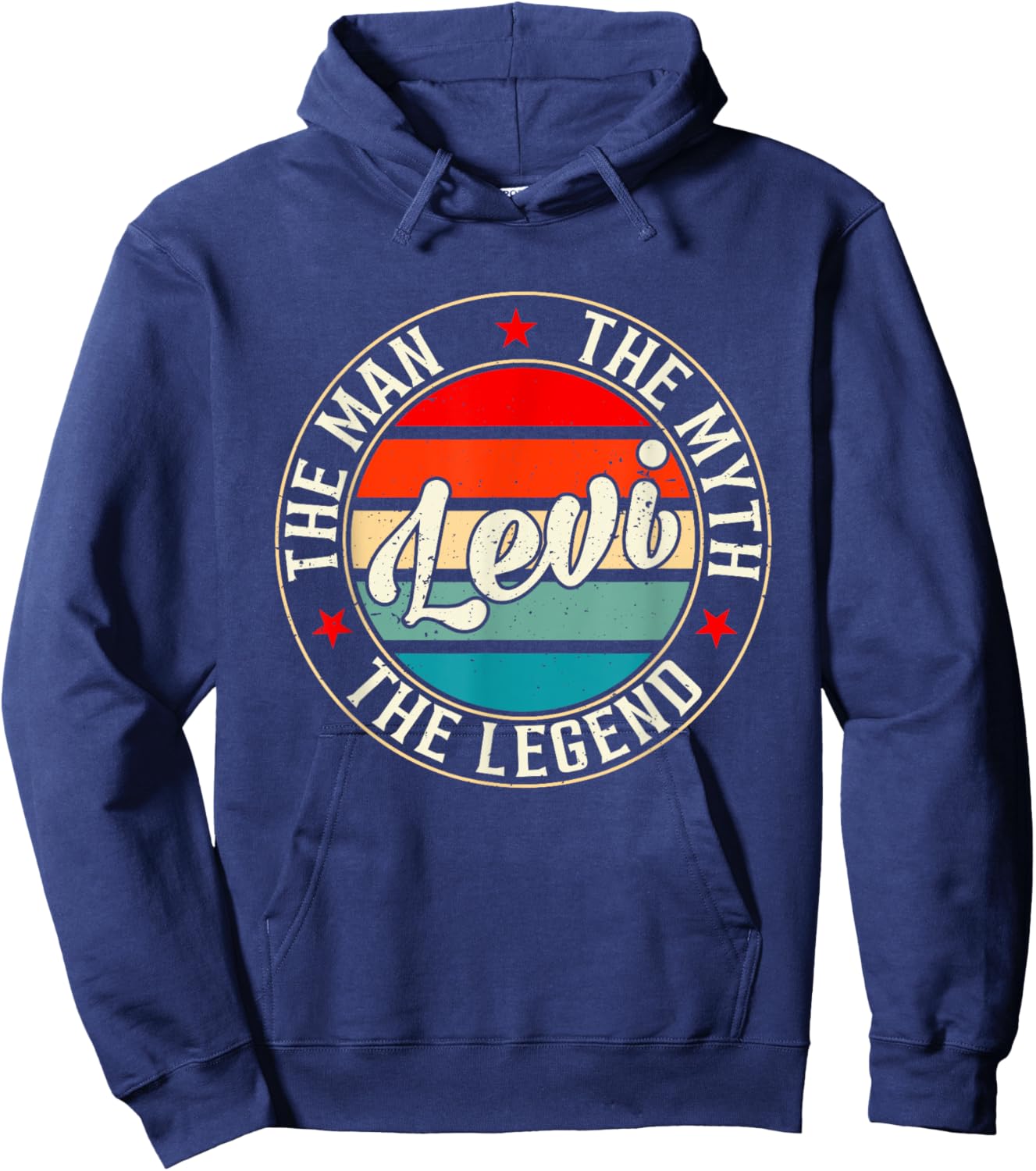 Levi The Man The Myth The Legend Shirt Funny Personalized Hoodie - Hoodie | Navy
