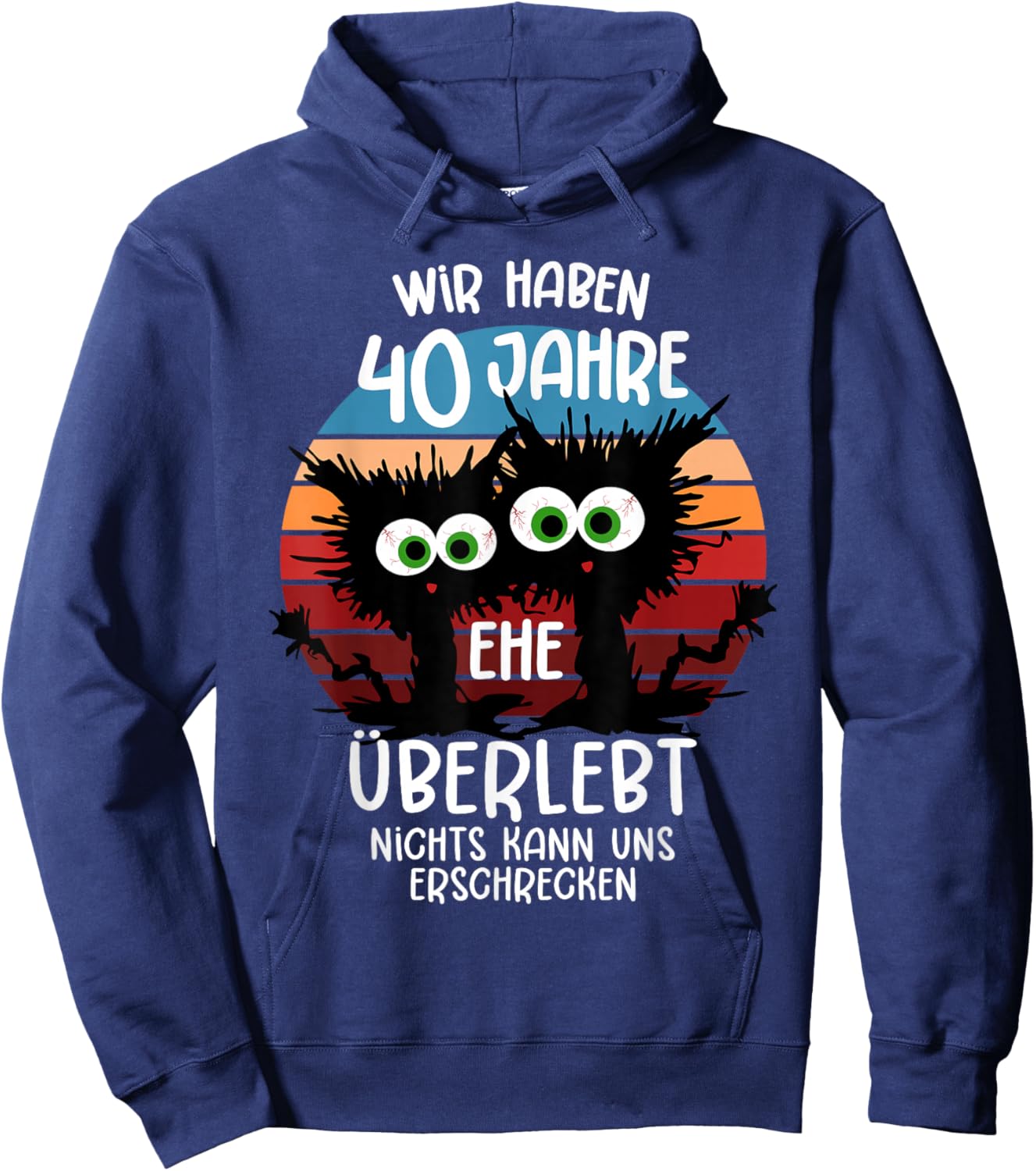 40 Years Married Ruby Wedding Anniversary 40th Anniversary Hoodie - Hoodie | Navy