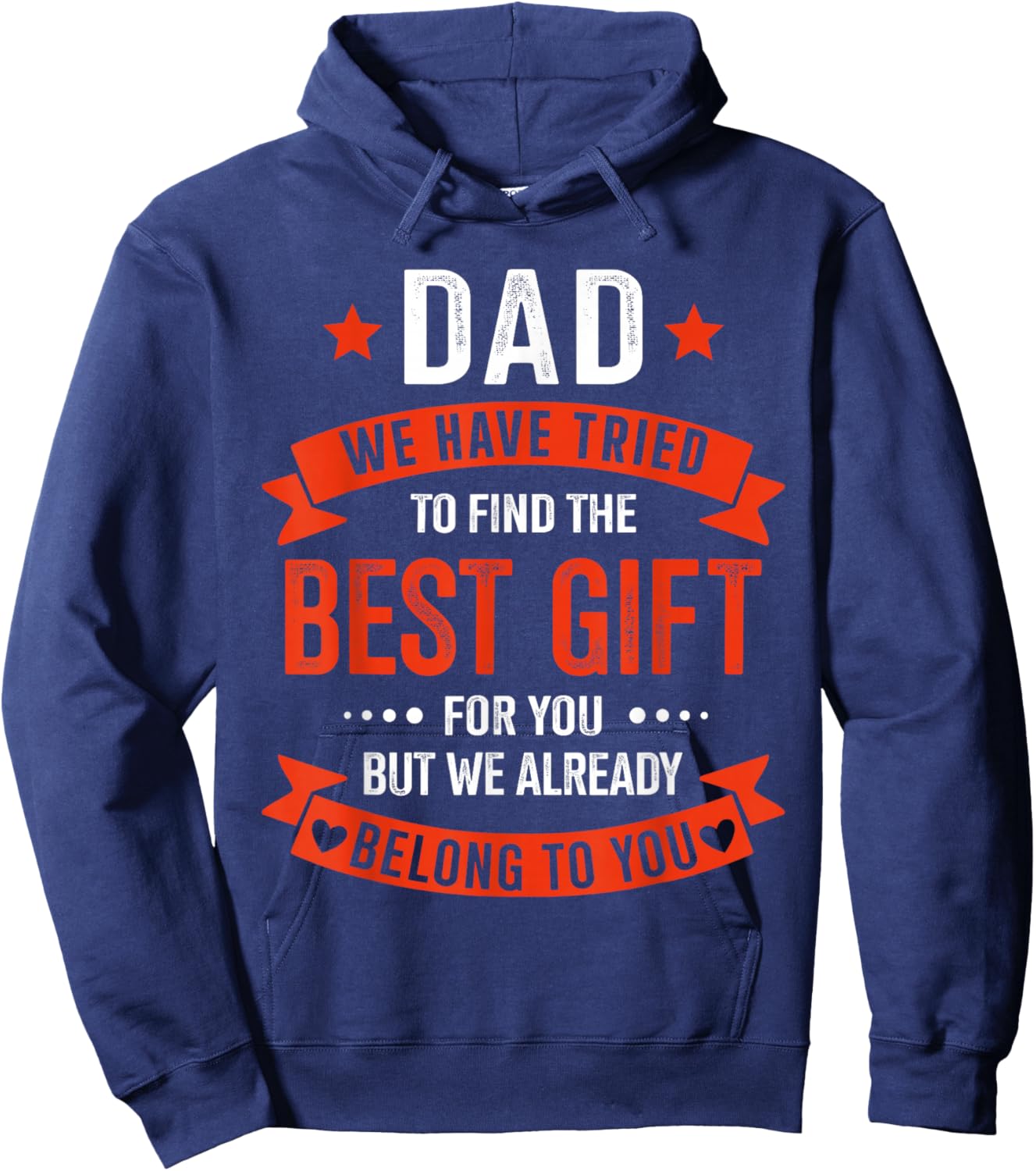 Dad Best Gift from Kids for Fathers Day Christmas Birthday Hoodie - Hoodie | Navy
