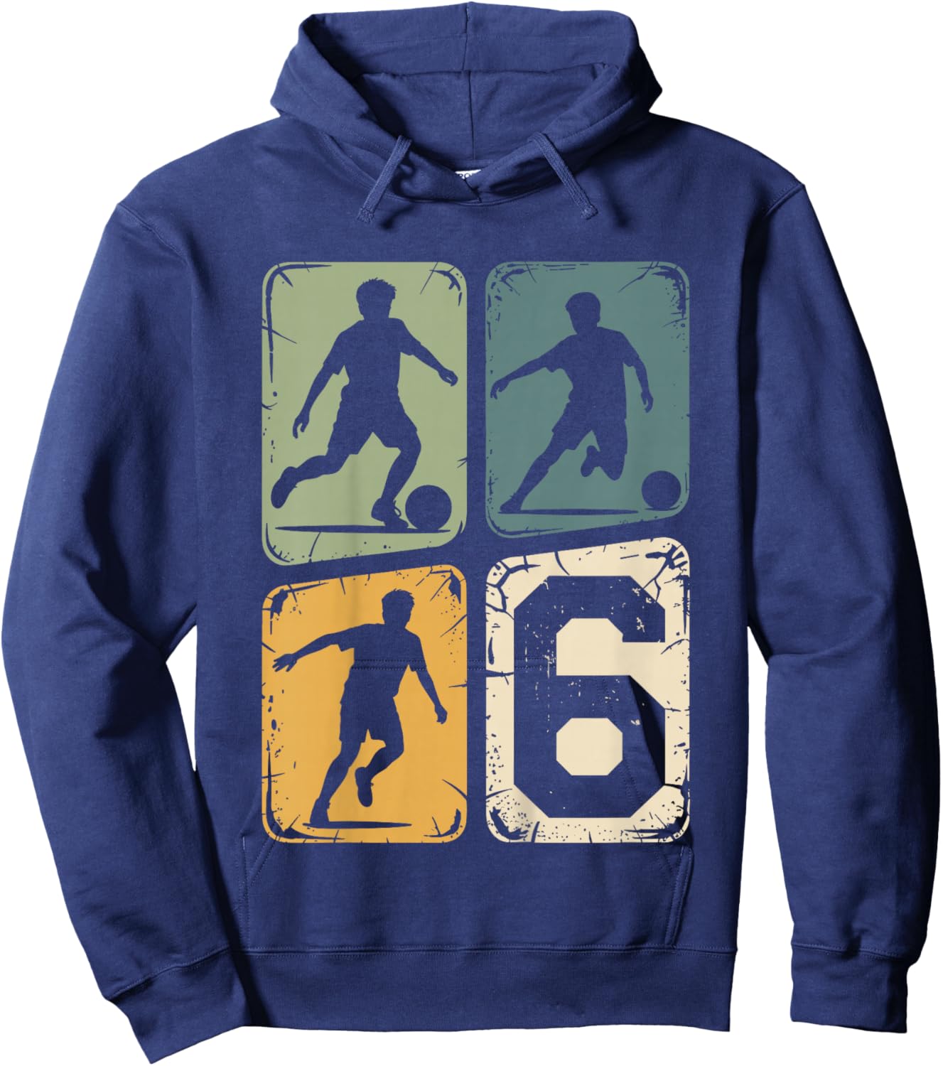 6. Geburtstag Junge Fußball Ball Jungs Fußballer 6 Jahre Hoodie - Hoodie | Navy