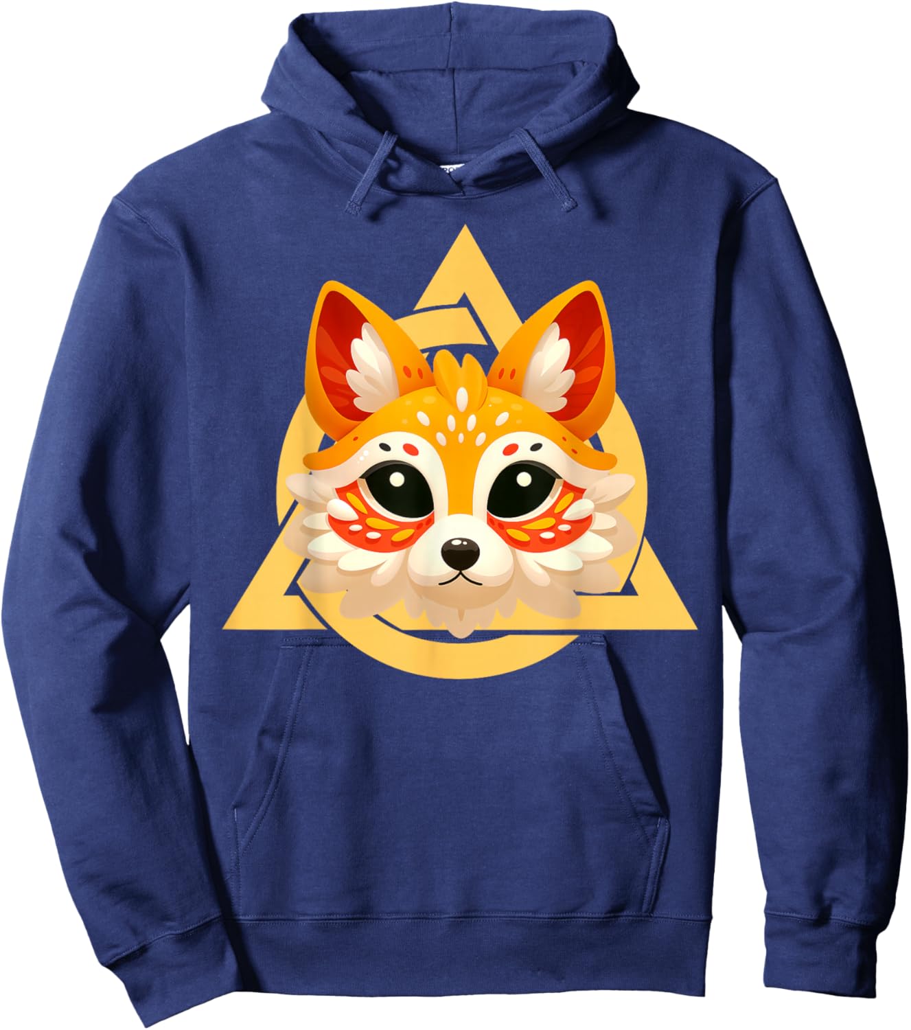 Therian Fox Mask Paws Quadrobics Therianthropy sign Hoodie - Hoodie | Navy