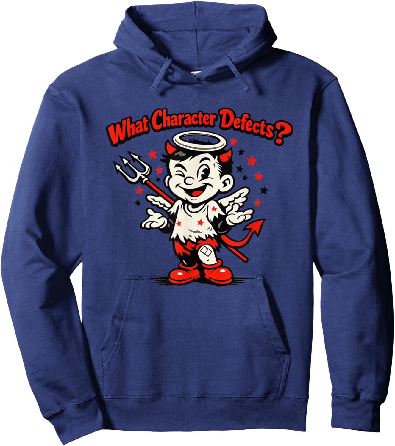 What Character Defects | Steps 6 and 7 Recovery Hoodie - Hoodie | Navy