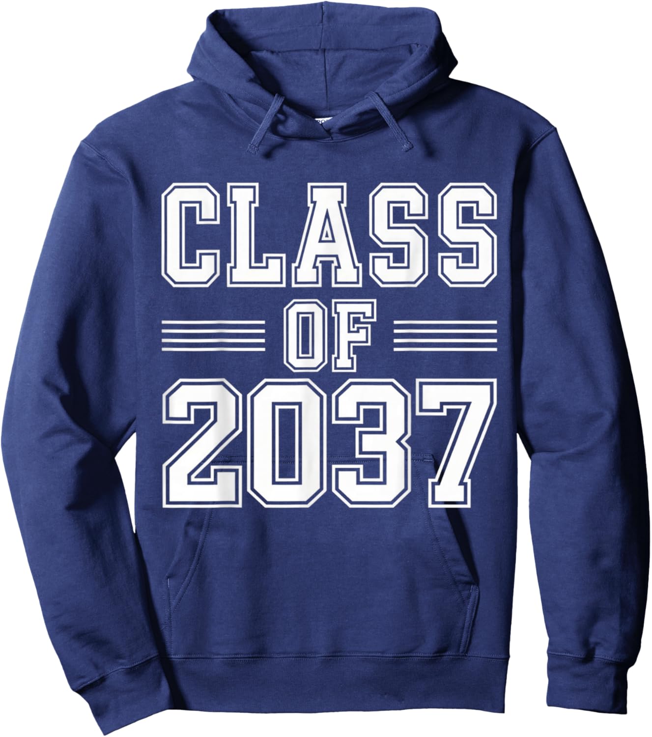Class of 2037 Grow with Me First Day of School Graduation Hoodie - Hoodie | Navy