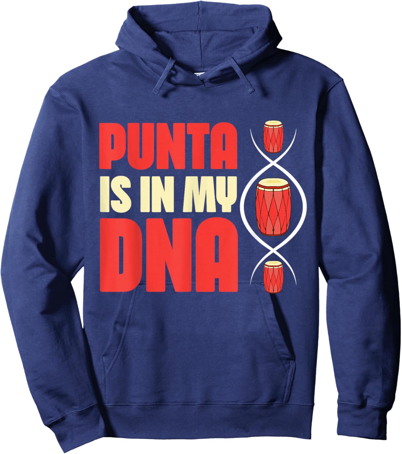 Punta DNA Garifuna Cultural Music Hoodie - Hoodie | Navy