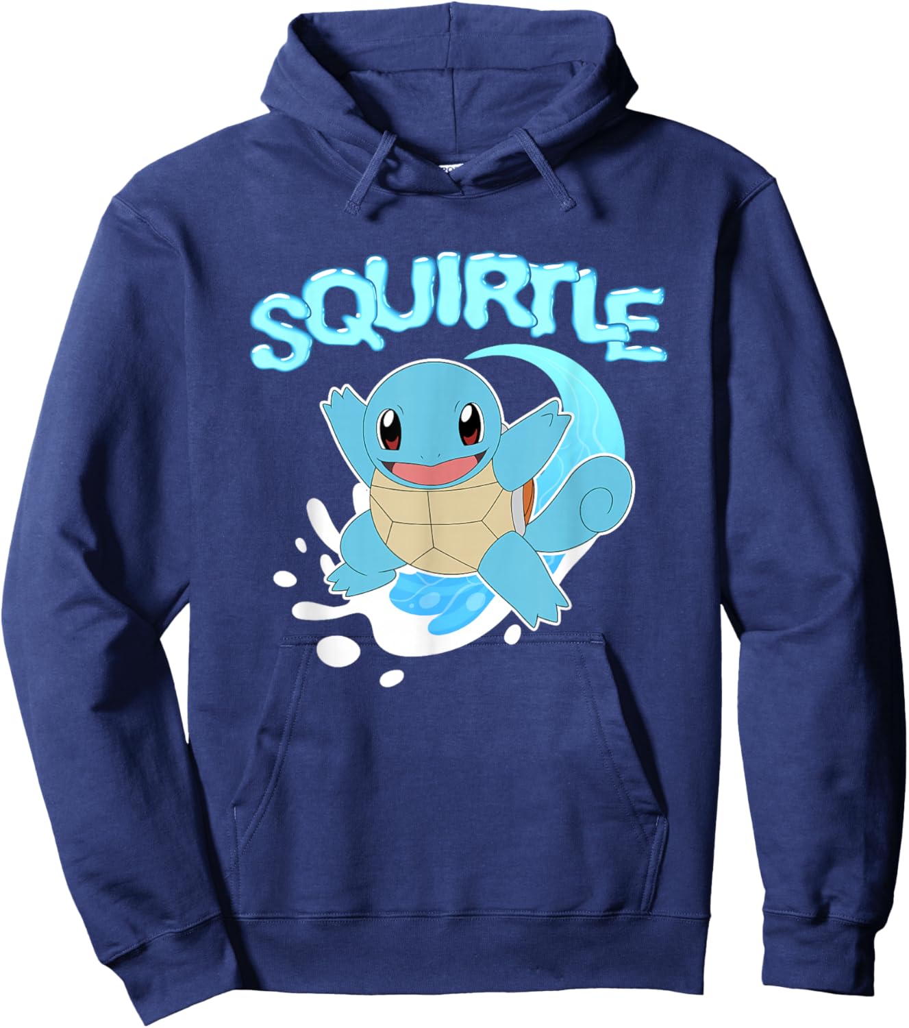Pokémon Squirtle Riding A Wave Cute Shot Hoodie - Hoodie | Navy