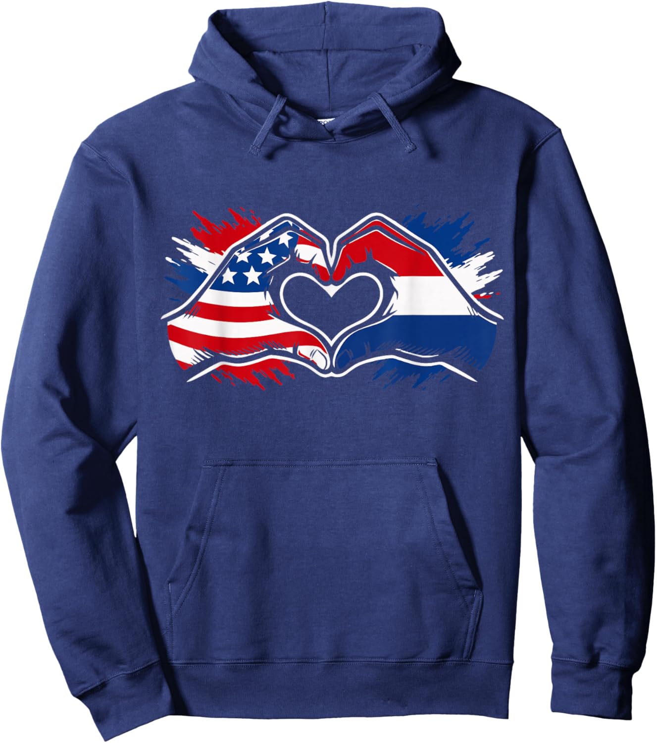 Dutch American Flag Hoodie - Hoodie | Navy