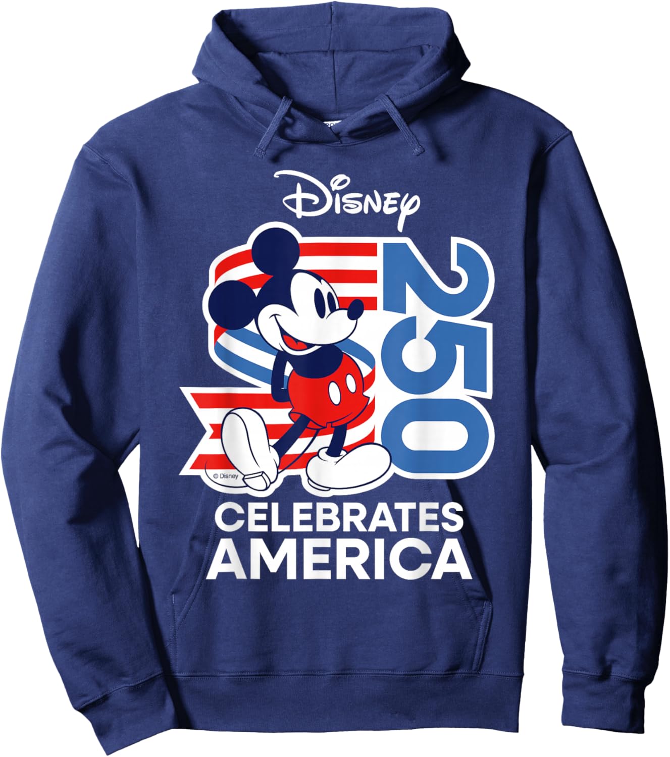 Disney Mickey Mouse Celebrates America 250 4th of July USA Hoodie - Hoodie | Navy