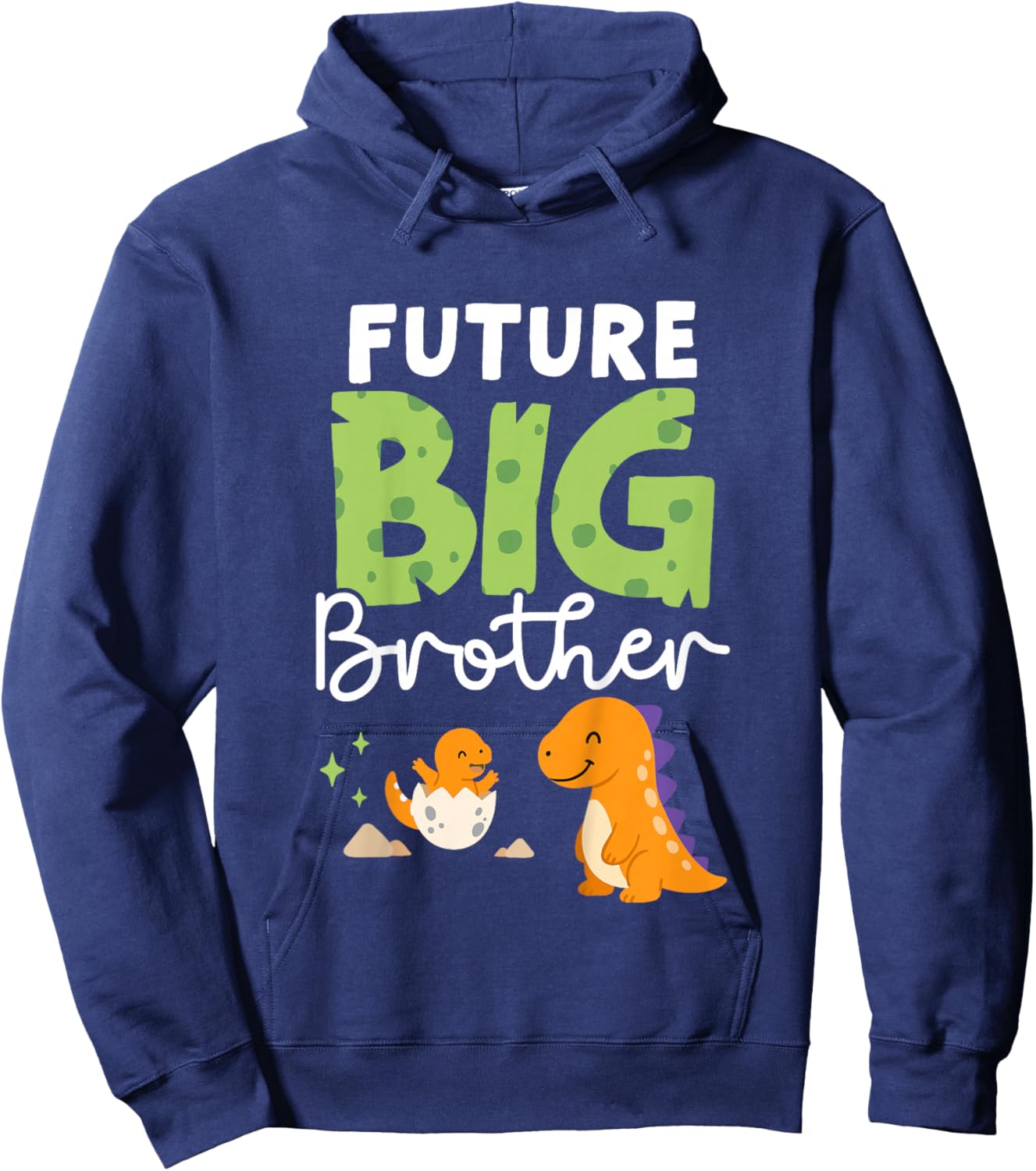Kids Future Big Brother - Dinosaur 2nd Pregnancy Announcement Hoodie - Hoodie | Navy