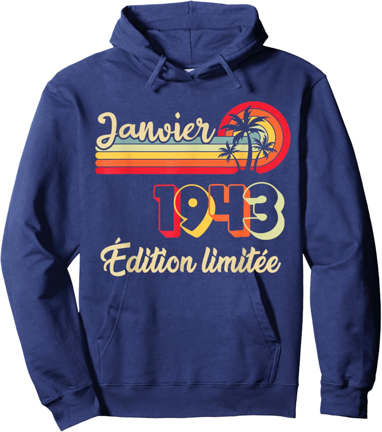 January 1943 83 Years Birthday Gift Man January 1943 Hoodie - Hoodie | Navy