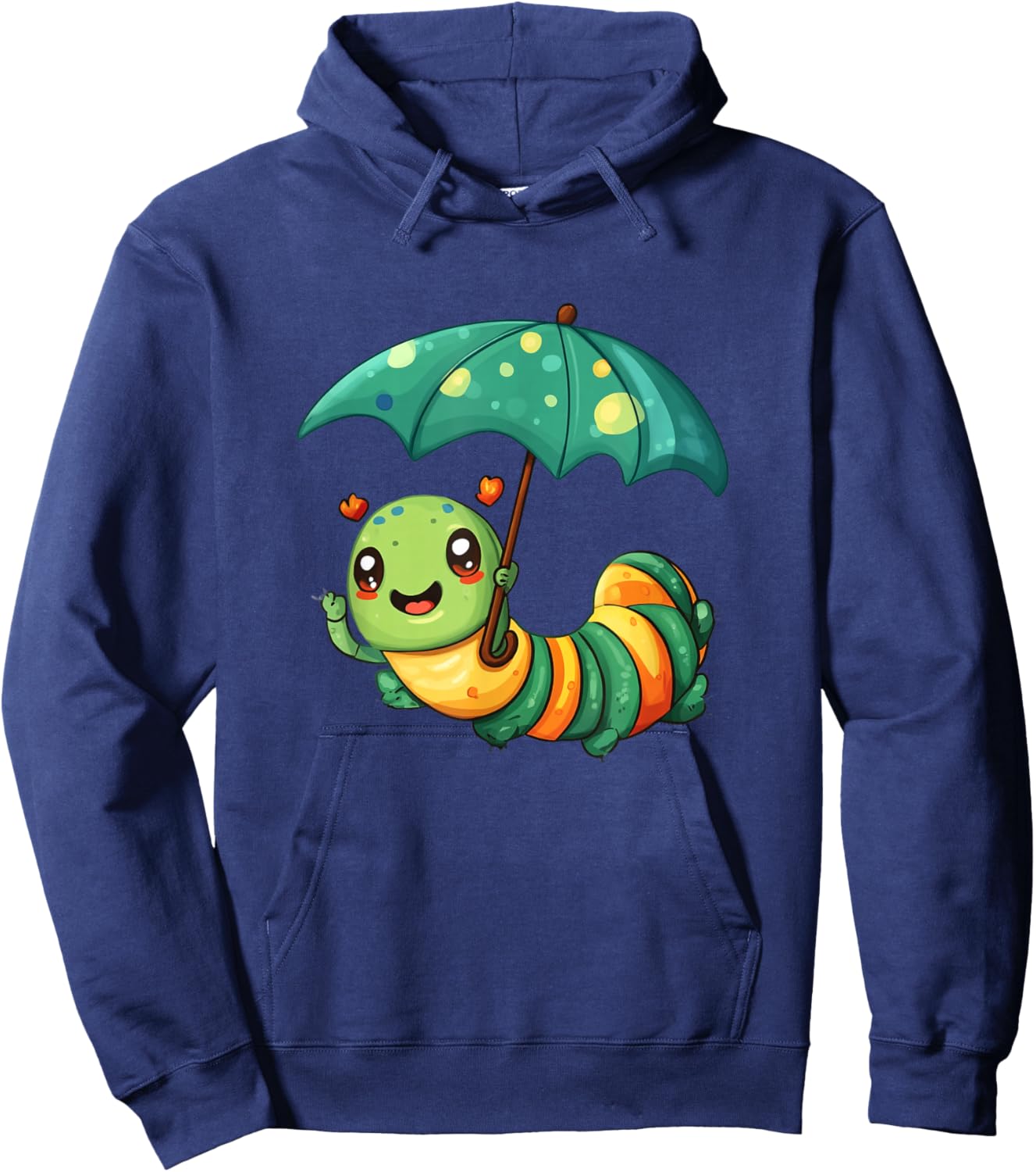 Fun Caterpillar Outfit for Kids and Umbrella Lovers Hoodie - Hoodie | Navy