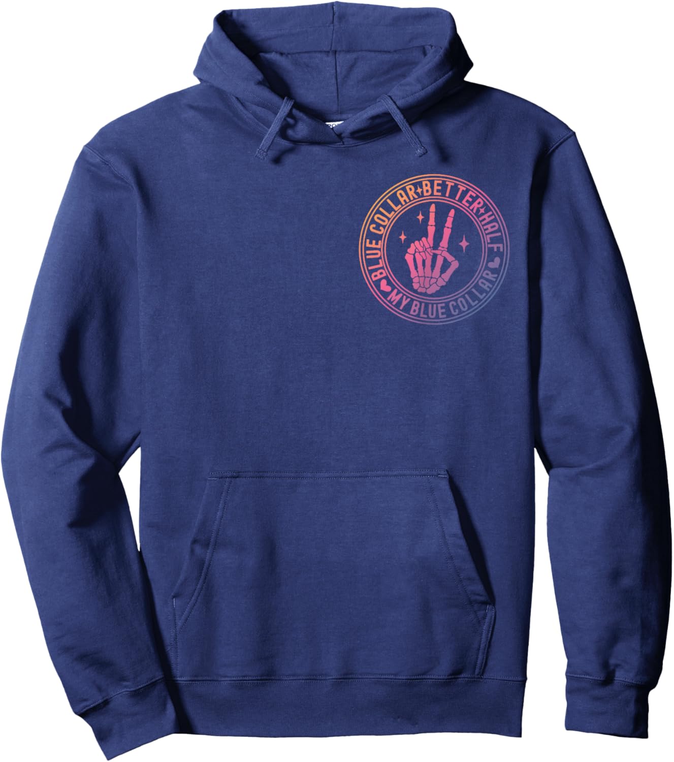 Blue Collar Better Half Spoiled By My Blue Collar Man Hoodie - Hoodie | Navy