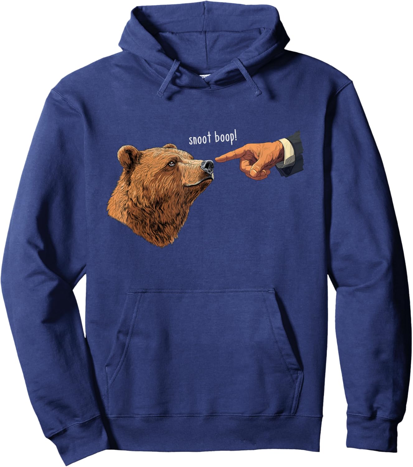 Snoot Boop Bear Funny and Kids Hoodie - Hoodie | Navy