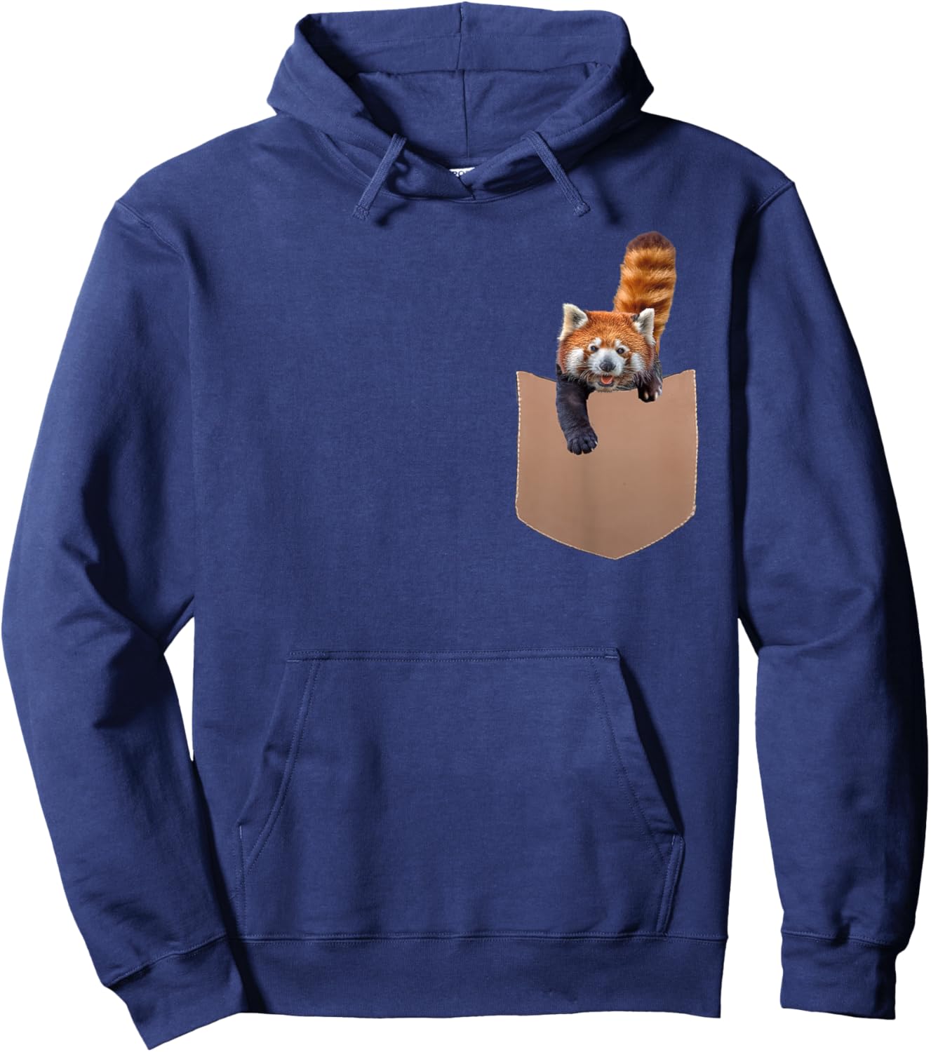 Red Panda Shirt - Cute Red Panda in Pocket - Men Women Kids Hoodie - Hoodie | Navy