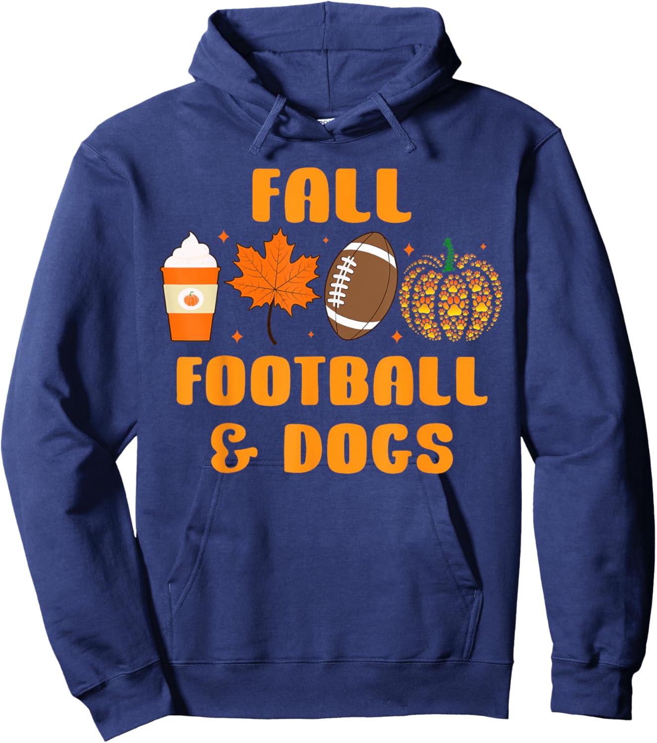 Fall Football and Dogs Shirt,Game Day Fall Football Dog Mom Hoodie - Hoodie | Navy