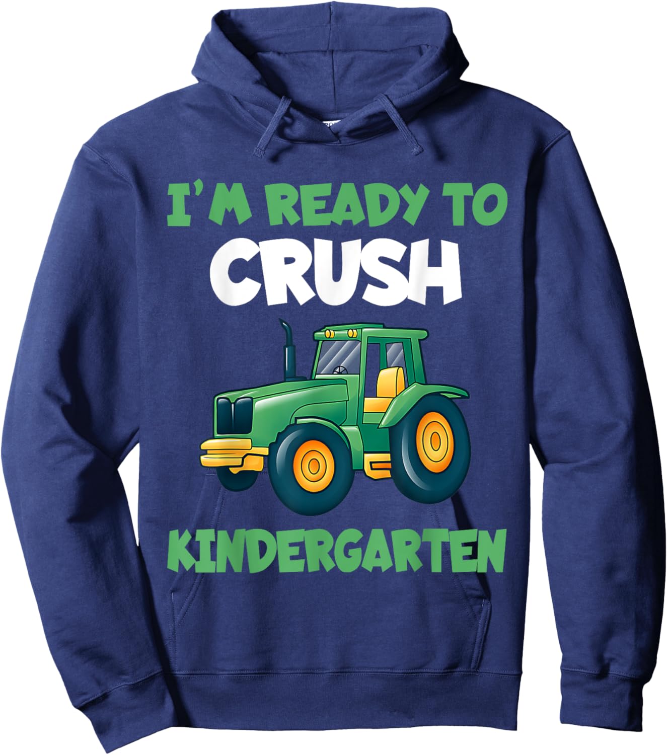 Kindergarten Kids Farm Back to School Shirt Tractors Gifts Hoodie - Hoodie | Navy
