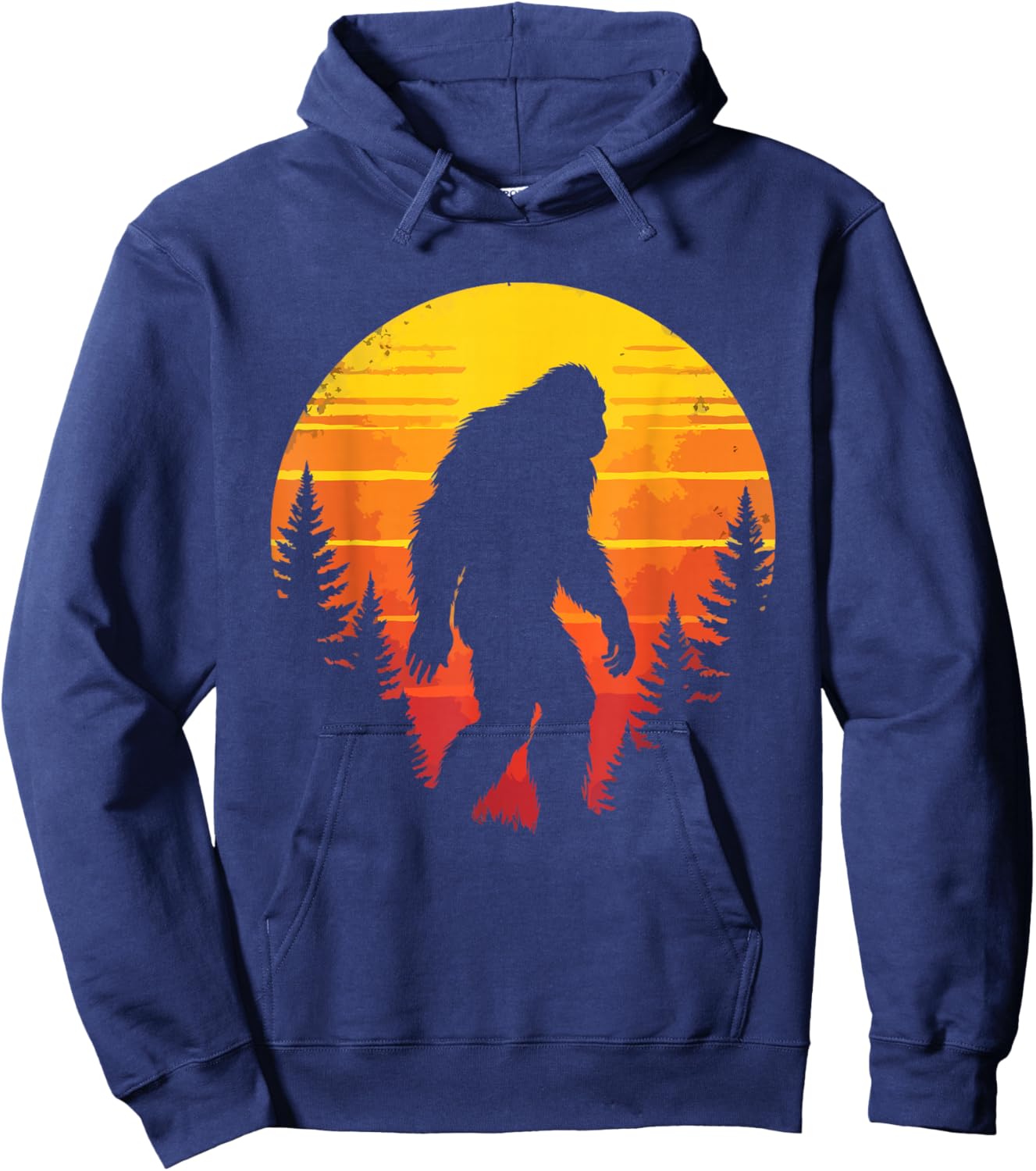 Bigfoot Cryptid & Retro Sasquatch Hoodie - Hoodie | Navy