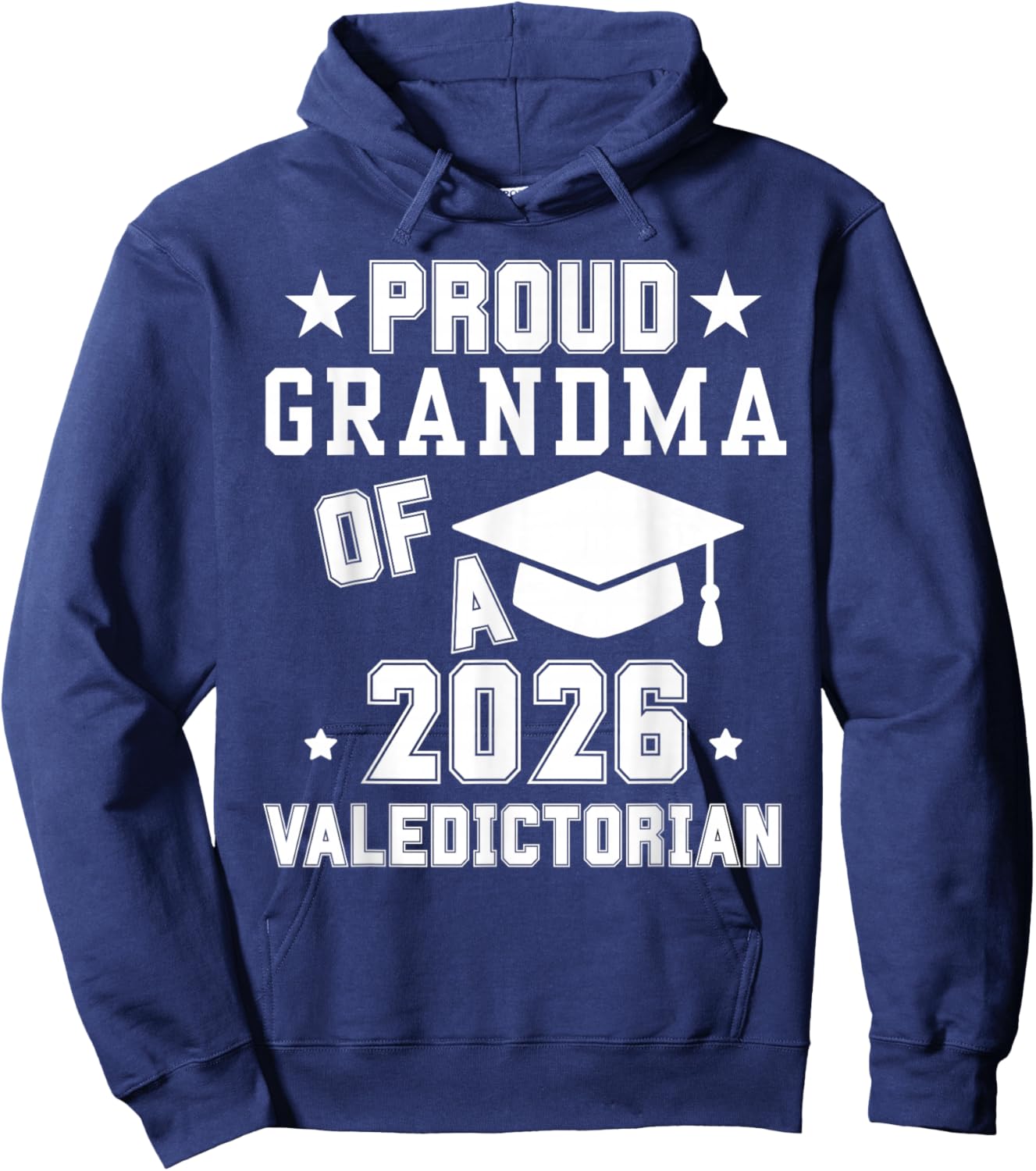 Proud Grandma of A 2026 Valedictorian Graduation Graduate Hoodie - Hoodie | Navy