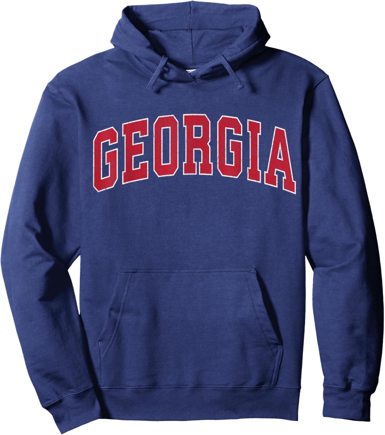 Georgia GA Vintage Sports Red Design Men Women Boy Girl Hoodie - Hoodie | Navy