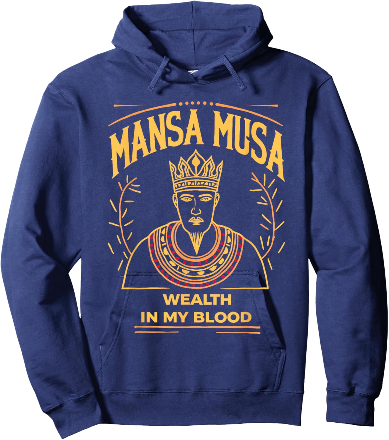 Mansa Musa African King Richest Man in History Mali Empire Hoodie - Hoodie | Navy