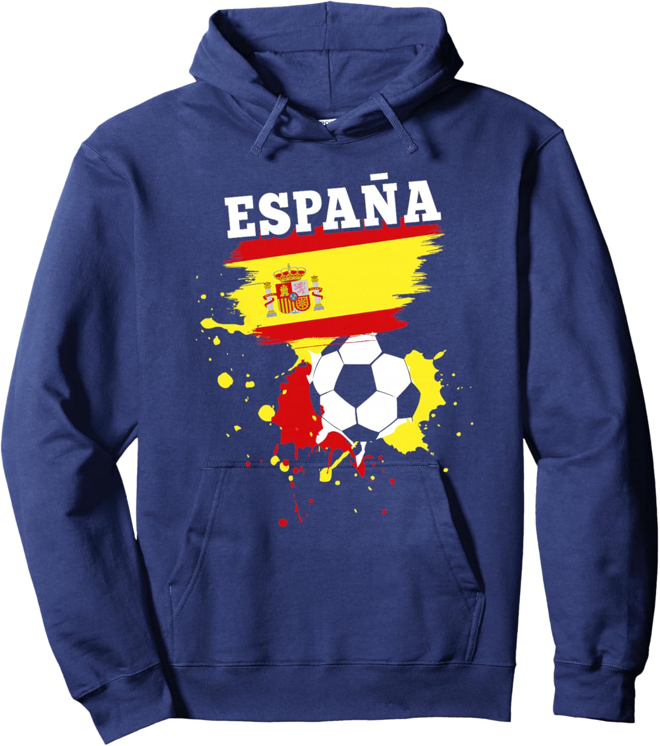 Supporter Fan Football Espagnol Maillot Drapeau d'Espagne Haut de Gamme Hoodie - Hoodie | Navy
