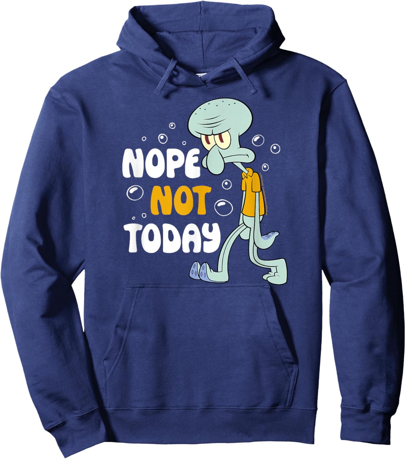 Spongebob Squarepants - Squidward Tentacles Nope Not Today Hoodie - Hoodie | Navy