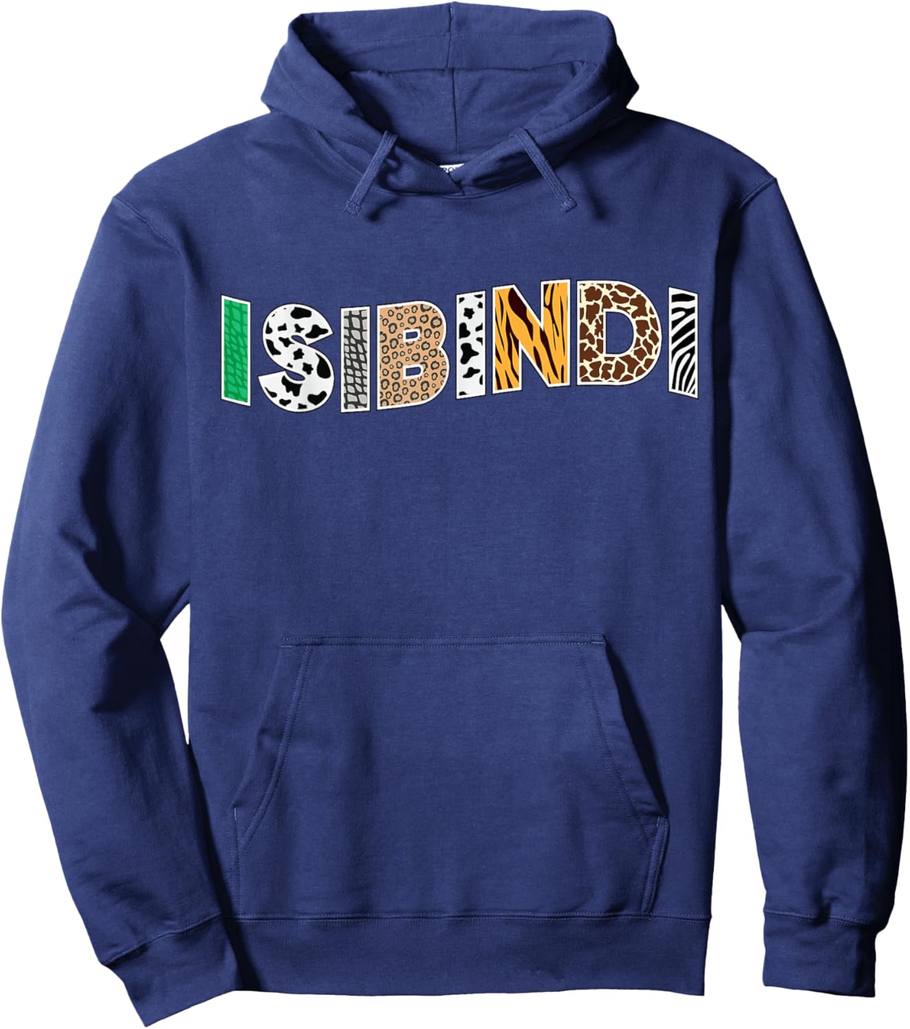 Isibindi Courage Wavy Animal Skin Print Design for School Hoodie - Hoodie | Navy