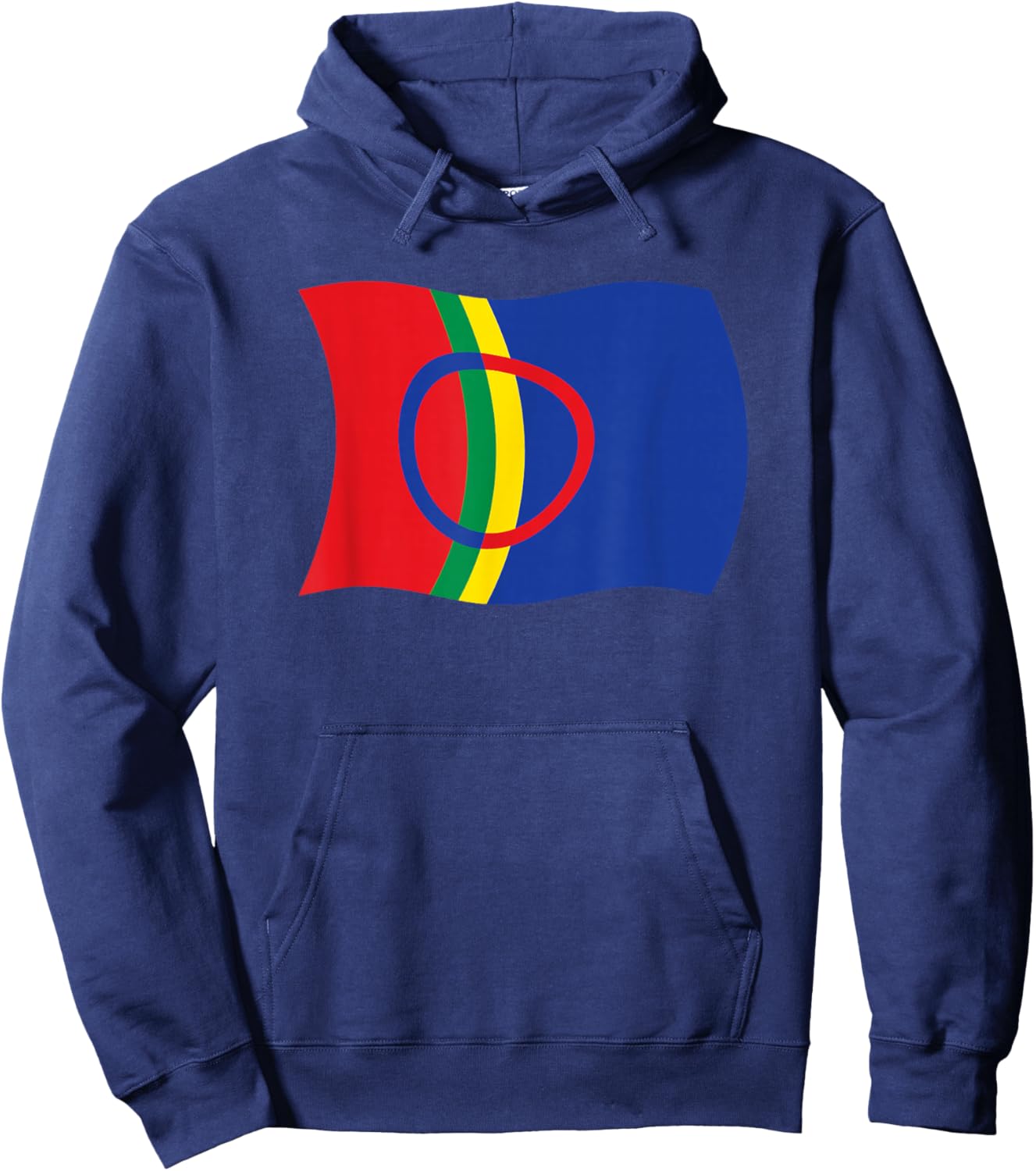 Gewellte Flagge der Sami Lappland Sapmi Norwegen Hoodie - Hoodie | Navy