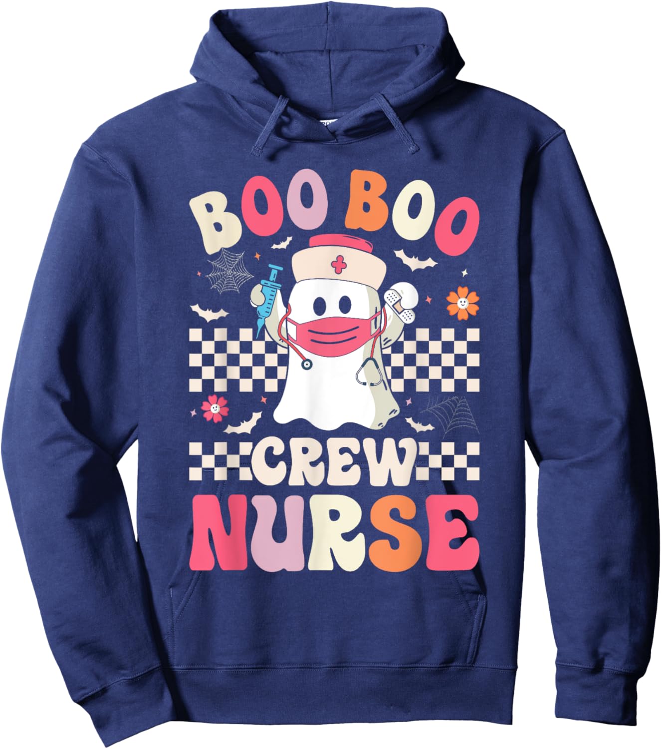 Nurse Boo Shirts Boo Crew Nurse Halloween Ghost Hoodie - Hoodie | Navy