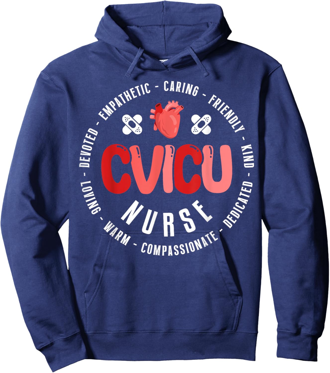 CVICU Nurse Appreciation Cardiovascular Intensive Care Unit Hoodie - Hoodie | Navy