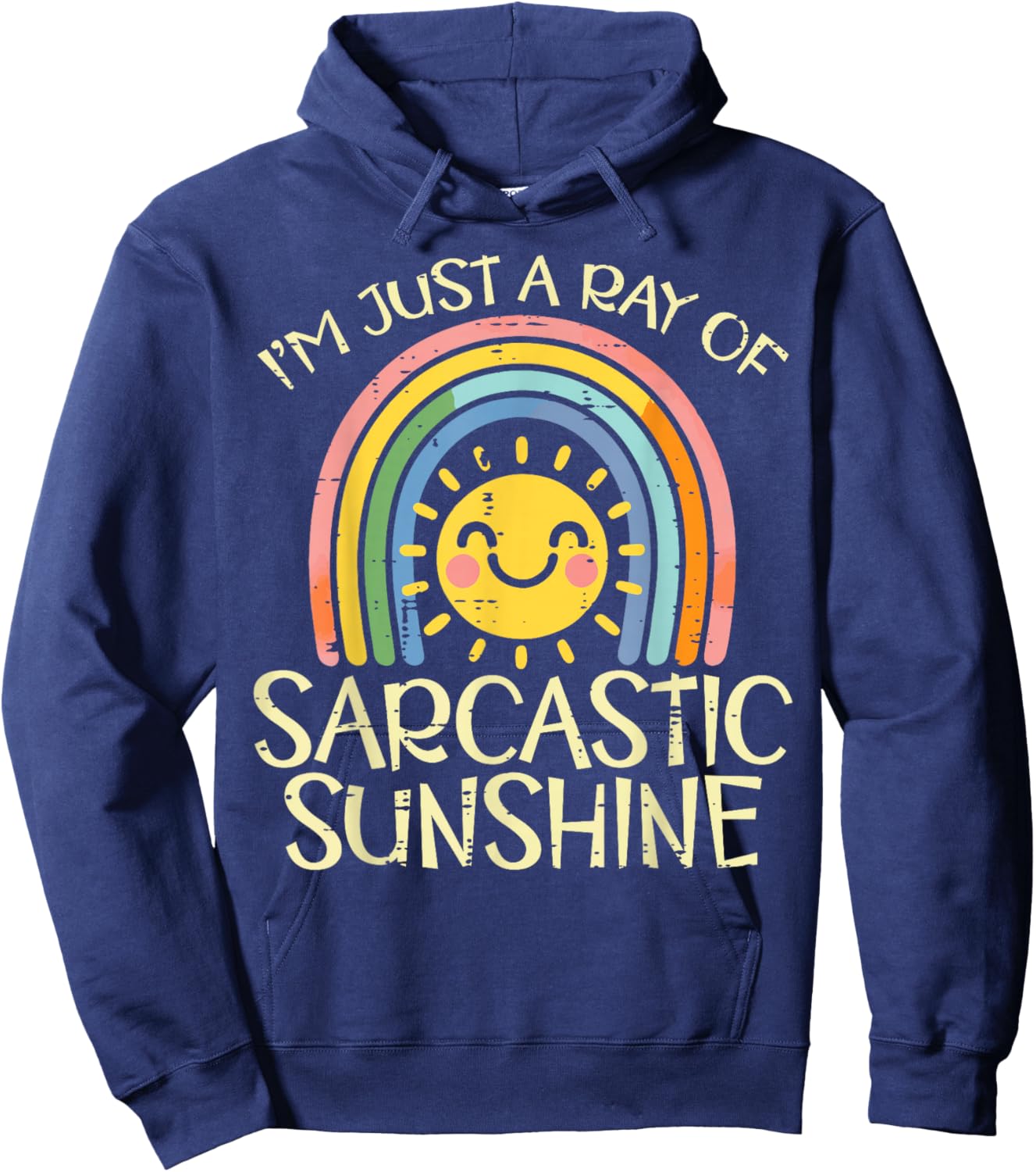 Im Just Ray Sarcastic Sunshine Funny Saying Groovy Women Hoodie - Hoodie | Navy