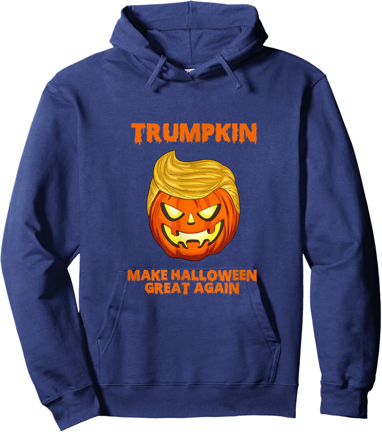 Trumpkin 2024 USA Make Halloween Great Again Funny Hoodie - Hoodie | Navy